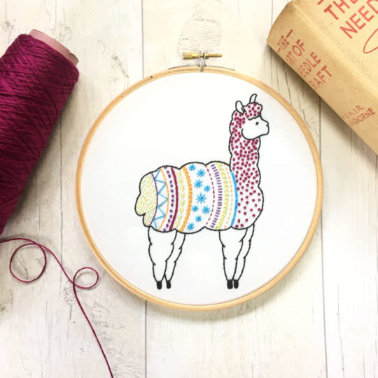 Alpaca oder Lama sticken