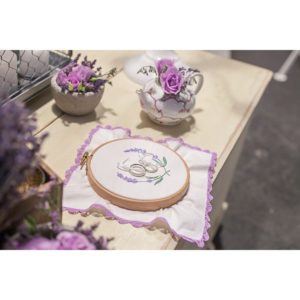 Ringkissen und Hochzeitsdeko Lavendel