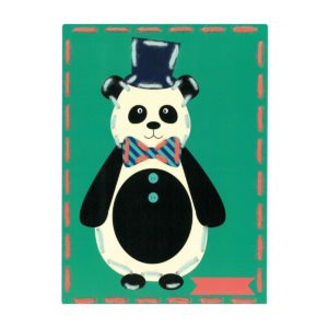 Kinder sticken: Stickkarte Panda Bär ab 3+ Jahren