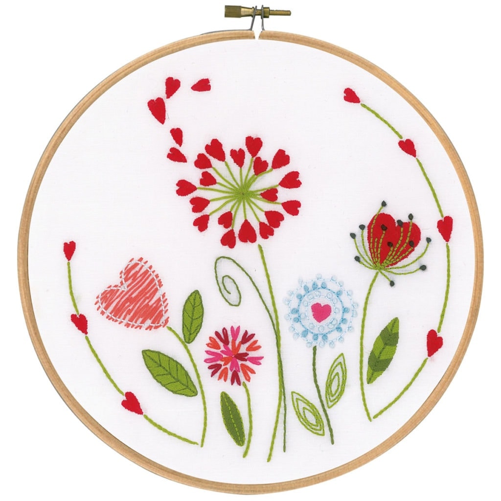 LFYNIORS Kreuzstich-Set Blumen - 11CT, 40x50cm, Vorgedruckt, Komplett Mit Zubehör
